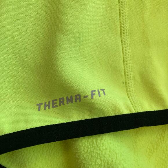 Nike Therma-FIT Neon Green Hoodie Size L Golf Fleece Pullover Sweatshirt - Picture 5 of 10